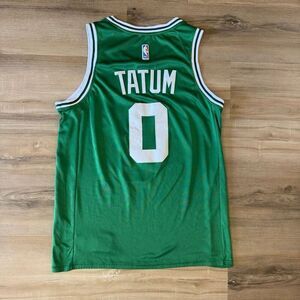 Nike NBA Boston Celtics Jason Tatum Home Green Swingman Jersey Dri Fit Number 0